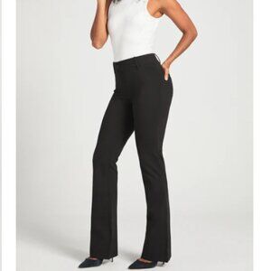 Betabrand Two-Pocket DPYP Dress Pant Yoga Pant Bootcut Women M Long Office Black